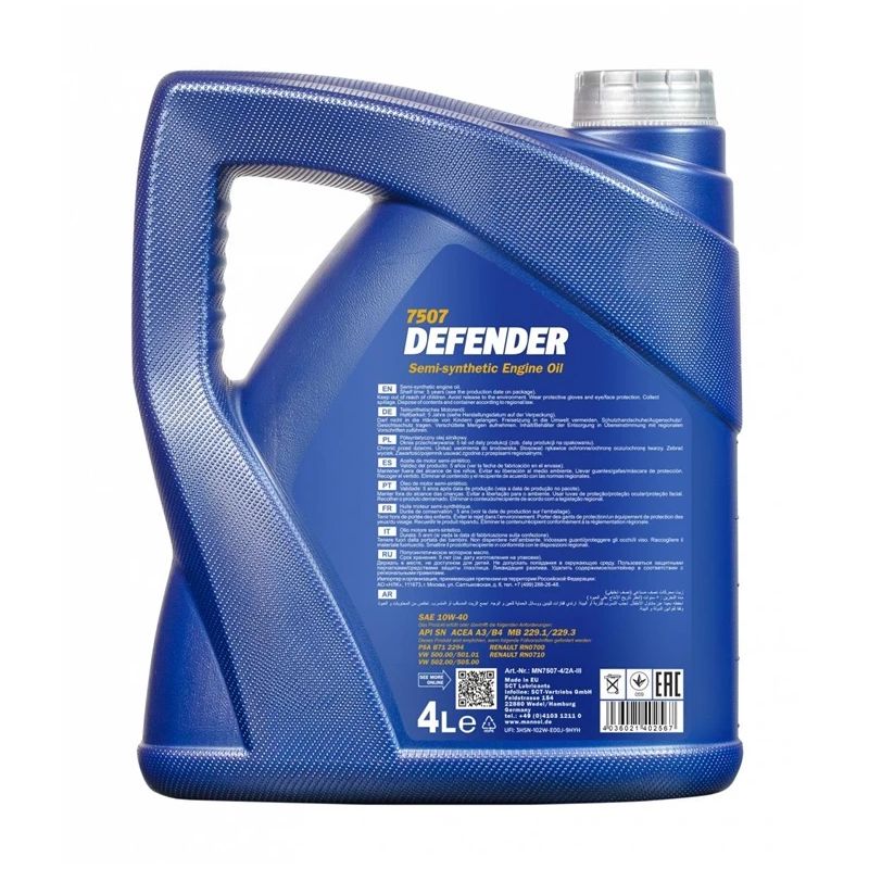 Motoreļļa mannol defender 10w-40 5l