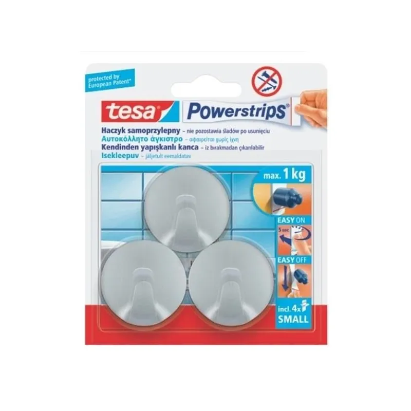 Drēbju āķis Tesa Powerstrips, hroma krās.