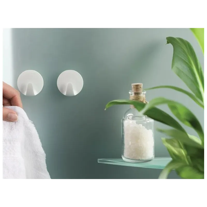 Drēbju āķis Tesa, balta krās.