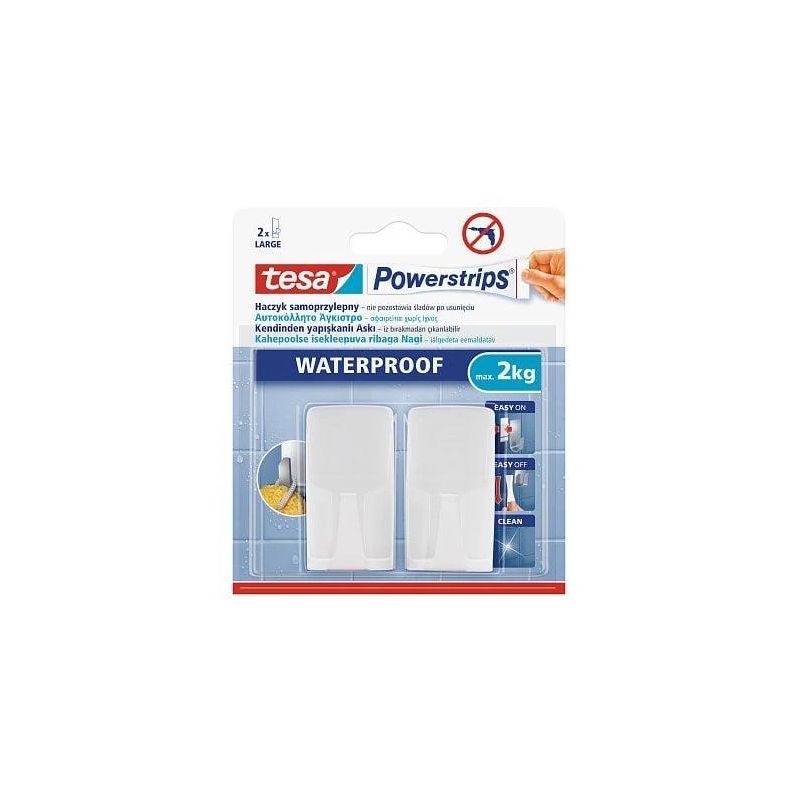 Āķis ūdensizturīgs. balts. 2gab