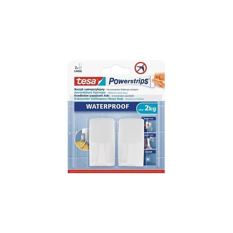 Drēbju āķis Tesa, balta krās.