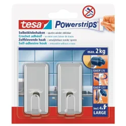 Крючок для одежды Tesa Powerstrips, хромовый цв.