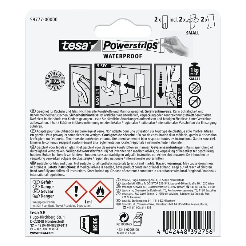 Drēbju āķis Tesa Tesa, nerūsējošā tērauda