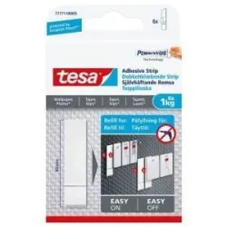 Kahepoolsed kleepsud Tesa Powerstrips, 6 tk, valge