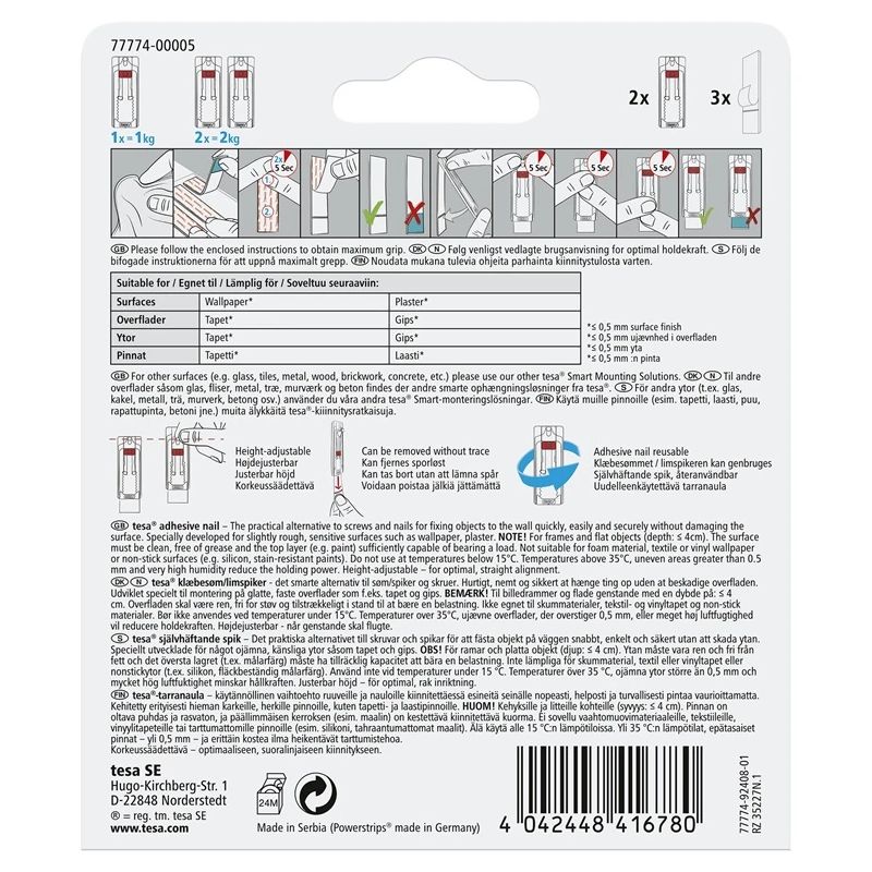 Āķi rāmju piekāršanai. 77774. 2X1 kg. regulējami