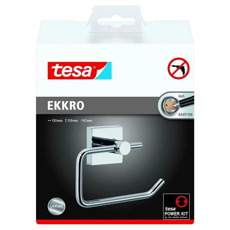 Tualetes papīra turētājs Tesa, 4.7 cm x 13.3 cm x 11 cm