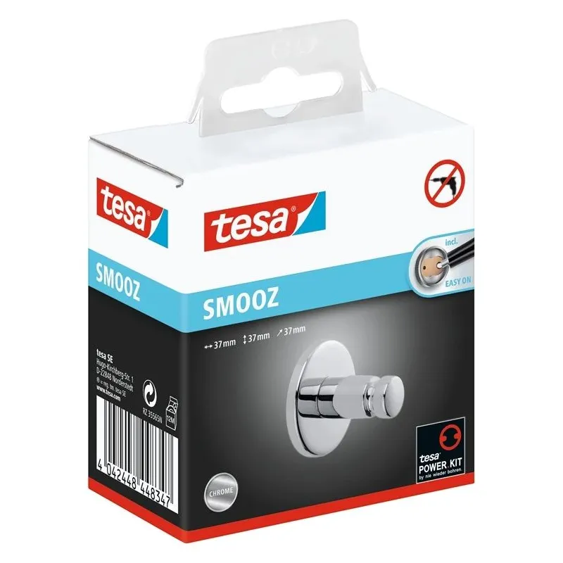 Крючок Tesa, 37 мм x 37 мм x 37 мм, хромовый