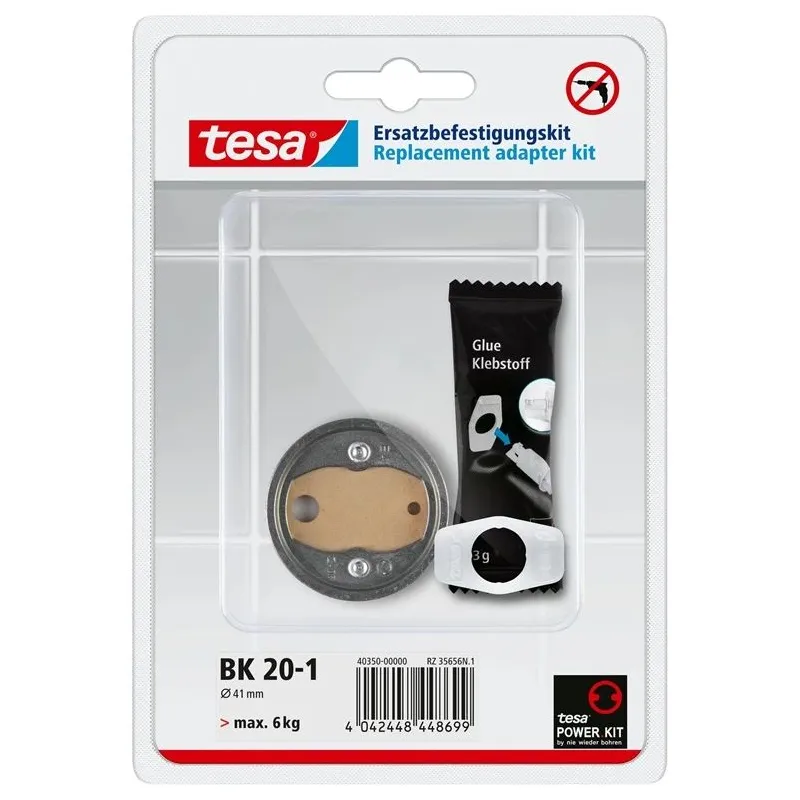 Stiprinājuma detaļas Tesa 40350, 41 mm x 41 mm x 8 mm, brūna krās.-sudraba krās.