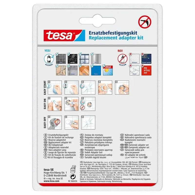 Stiprinājuma detaļas Tesa 40350, 41 mm x 41 mm x 8 mm, brūna krās.-sudraba krās.