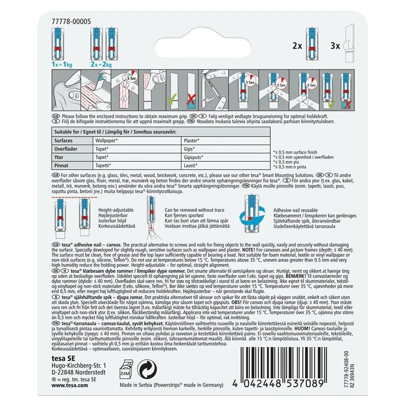 Āķīši audeklam 77778 2x1kg ar naglu