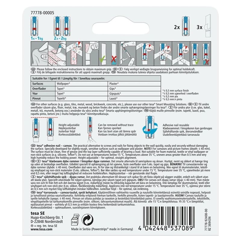 Āķīši audeklam 77778 2x1kg ar naglu