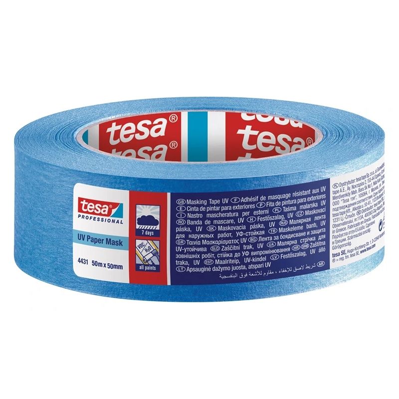 Krāsošanas lente UV 7 dienas Tesa 50 m. 50 mm