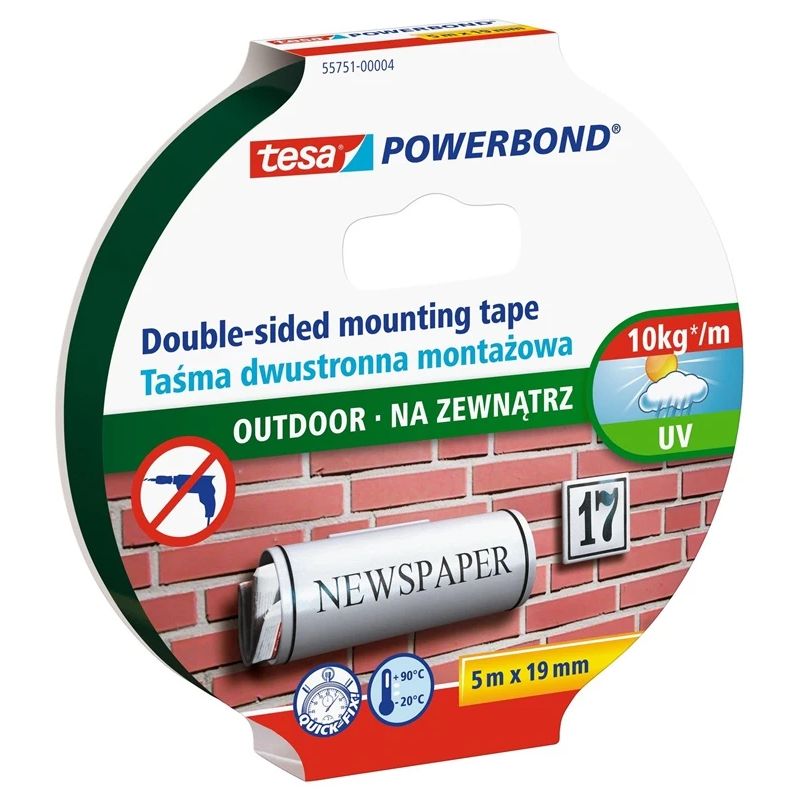 Divpusēja līmlente TESA 55751-00004-04. 5 m × 19 mm