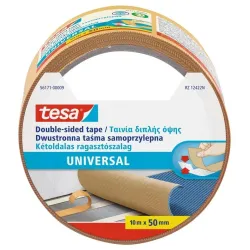 Double-sided adhesive tape Tesa 10m x 50mm, yellow
