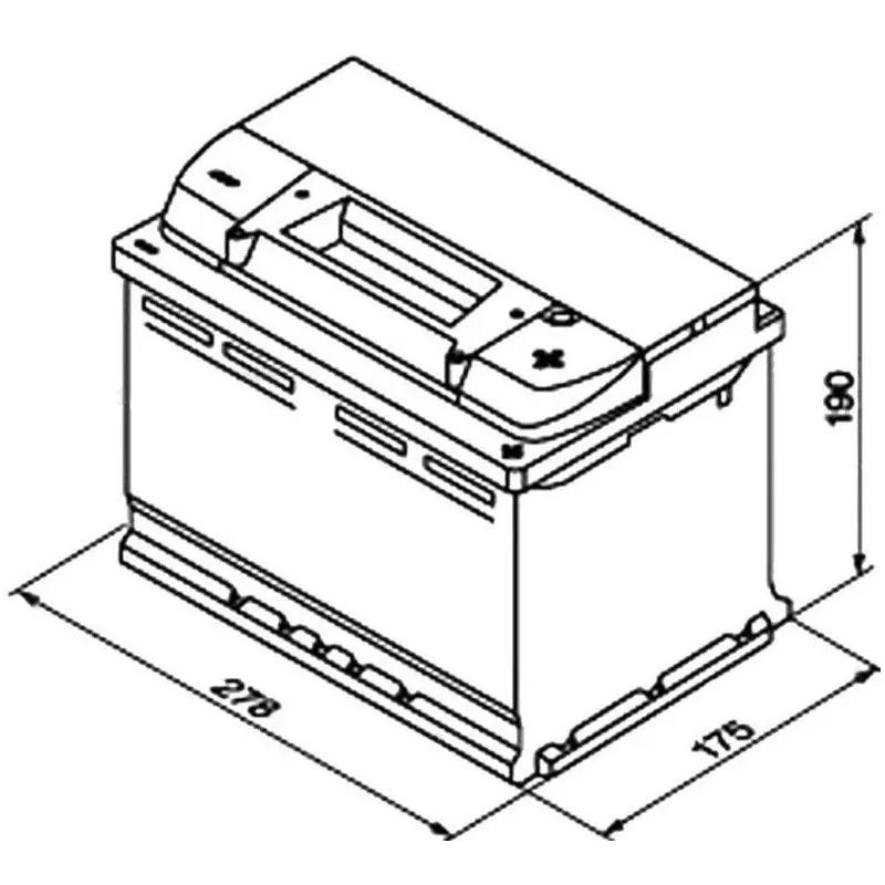 Battery Bosch S5. 77 Ah. 780 A. 12 V