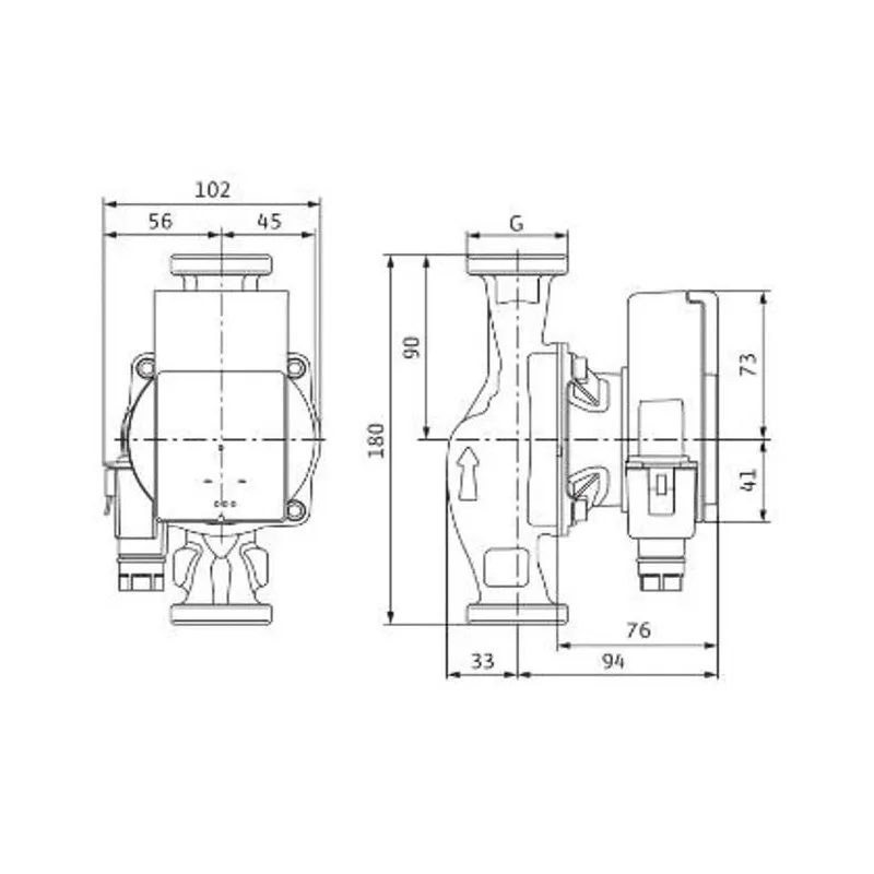 Cirkulācijas sūknis Wilo Atmos PICO 25-1-6, 180 mm, 4 - 40 W
