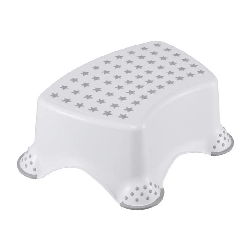 Neslīdošs pakāpiens-krēsliņš stars balts