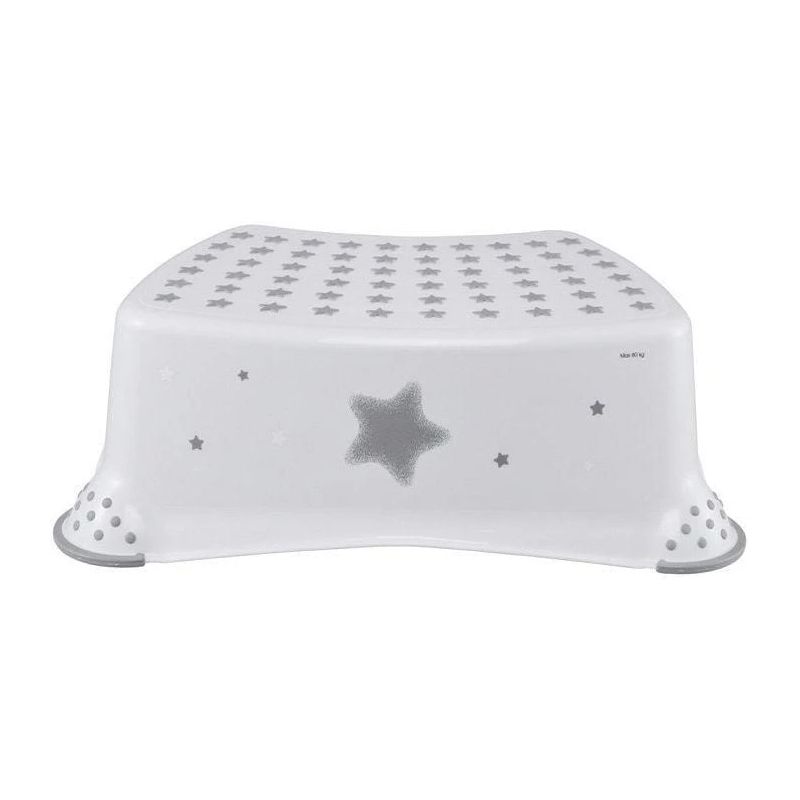 Neslīdošs pakāpiens-krēsliņš stars balts