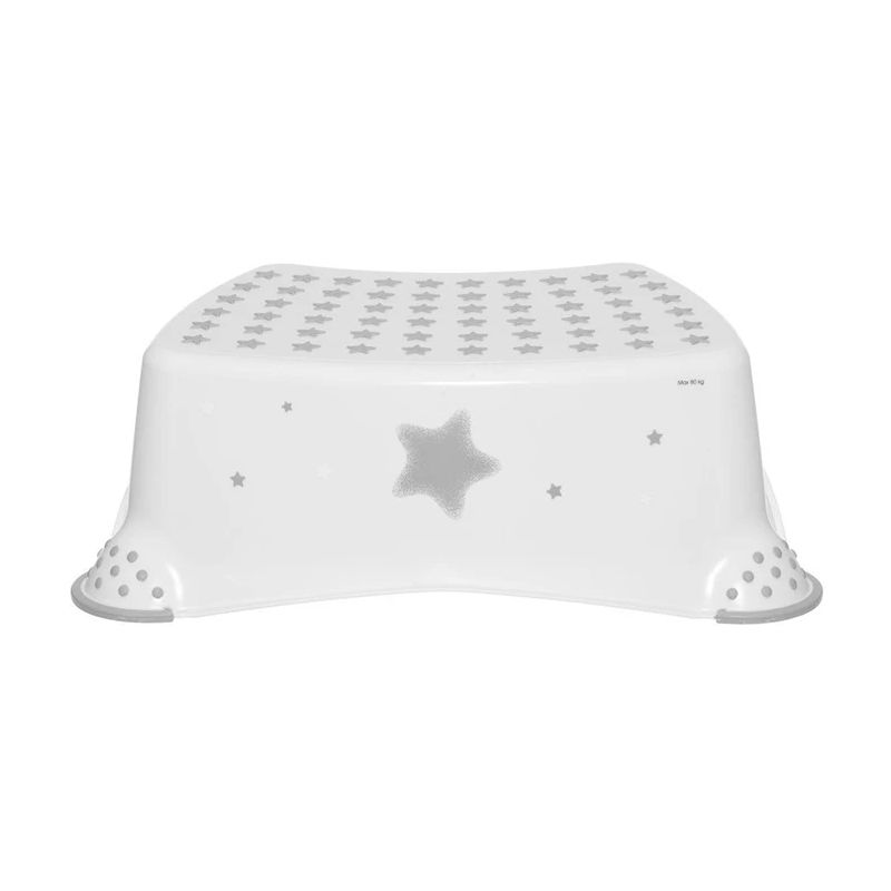 Neslīdošs pakāpiens-krēsliņš stars balts