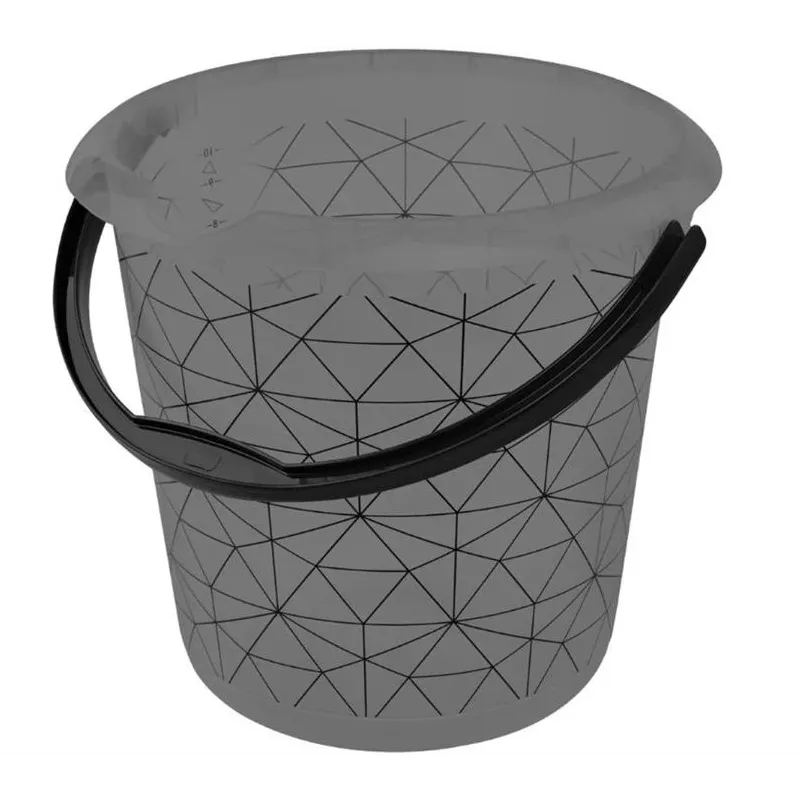 Spainis saimniecībai Keeeper Polygon, 10 l, caurspīdīga krās.-melna krās.