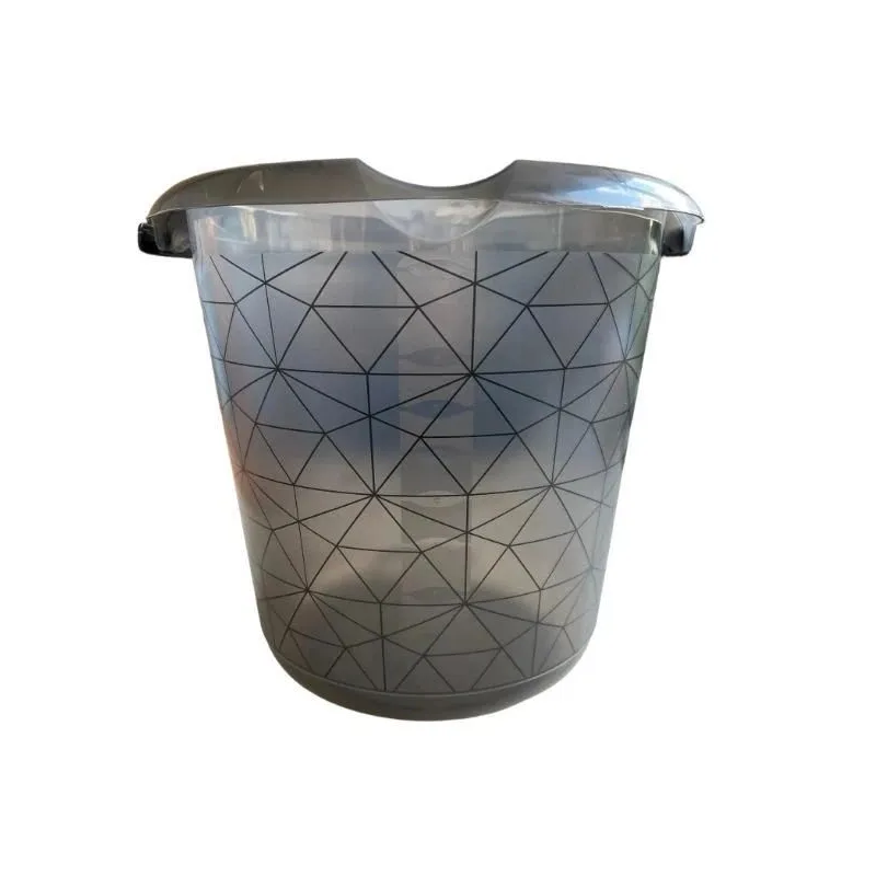 Buitinis kibiras Keeeper Polygon, 10 l, skaidri sp.-juoda sp.