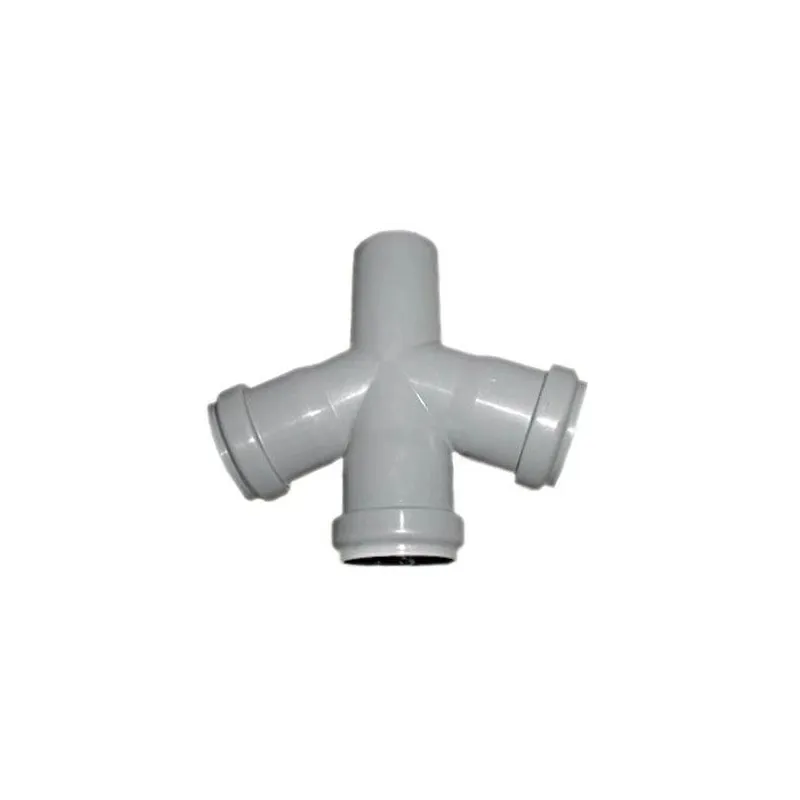 Ar četriem zariem iekštelpu kanalizācijai Wavin Optima, 50 mm x 50 mm x 50 mm, 67 °