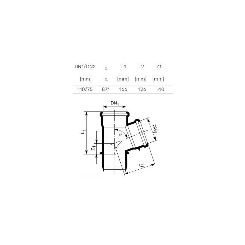 Trejgabals iekšējais D110-75x87 PP ,Magnaplast,