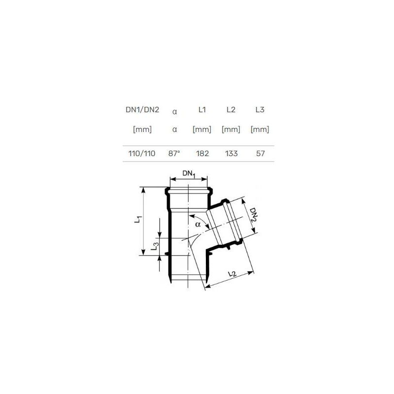 Trejgabals iekšējais D110-110x87 PP Ultra dB ,Magnaplast,