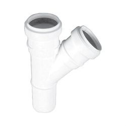 Trejgabals iekšējais D40-40x45° balts PP ,Magnaplast,