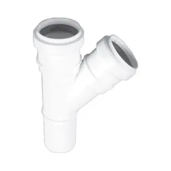 Trejgabals iekšējais D40-40x45° balts PP ,Magnaplast,