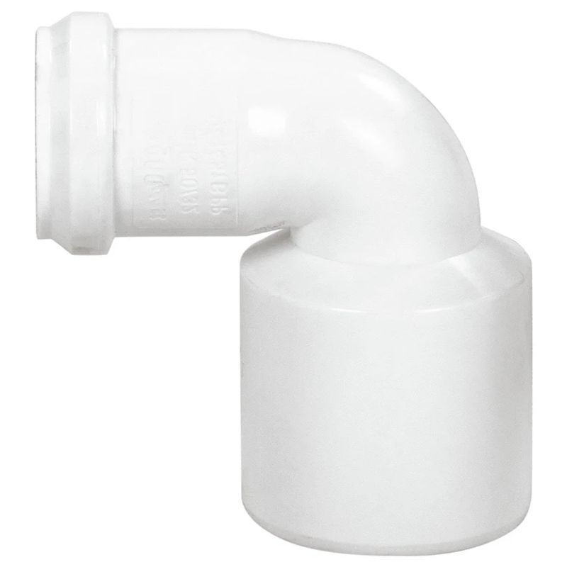 Iekšējās kanalizācijas redukcijas līkums HTplus, DIA32-50 mm, balts