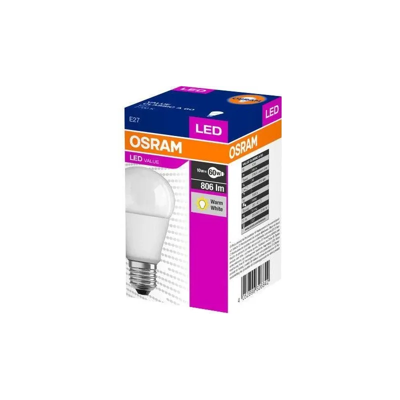 Lemputė Osram LED, A60, 2700 °K, E27, 8.5 W, 806 lm