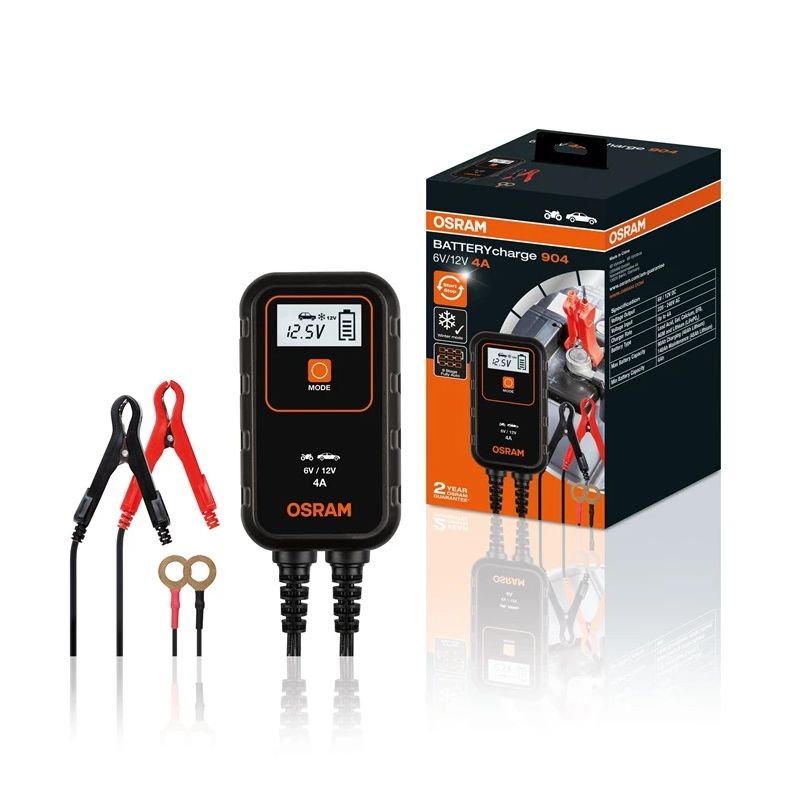 Akumulatora lādētājs OSRAM 904. 6–12 V
