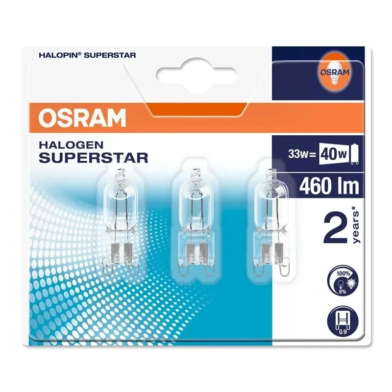 Halogeninė lempa g9 33w 230v 3vnt