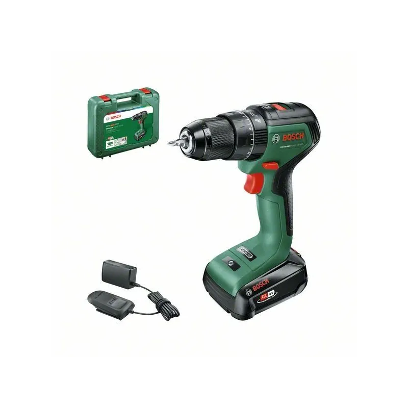 Bezvadu triecienurbjmašīna- skrūvgriezis ar bateriju Bosch Green UniversalImpact 18V-60, 18 V, 2 Ah