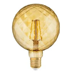 Лампочка Osram LED, G125, теплый белый цв., E27, 4.5 Вт, 470 лм