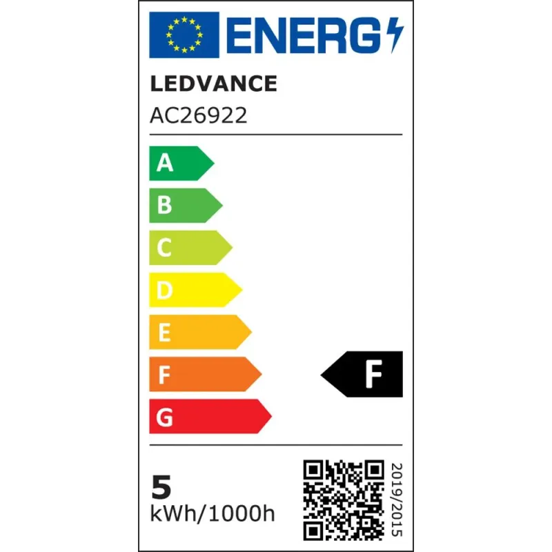 Lemputė Osram LED, G125, 2400 °K, E27, 4.5 W, 470 lm