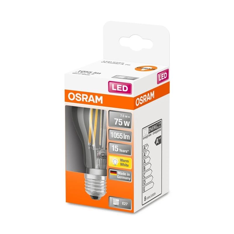 Lampa led filam a60 7.5w e27 2700k 1055l