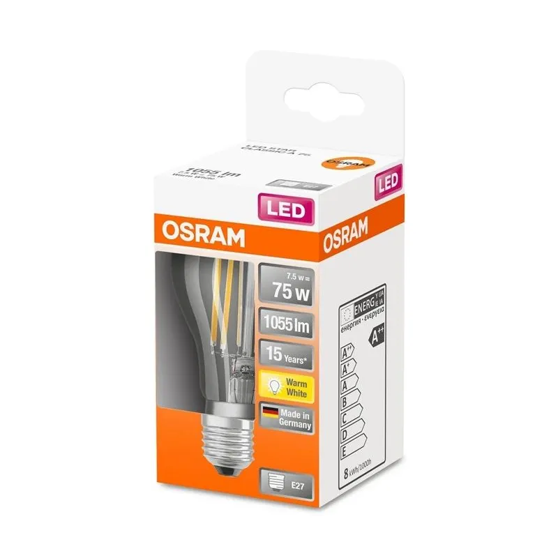 Lampa led filam a60 7.5w e27 2700k 1055l