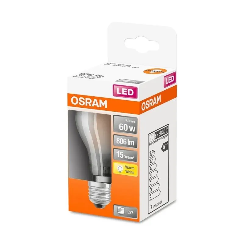 Lemputė Osram LED, A60, 2700 °K, E27, 7 W, 806 lm