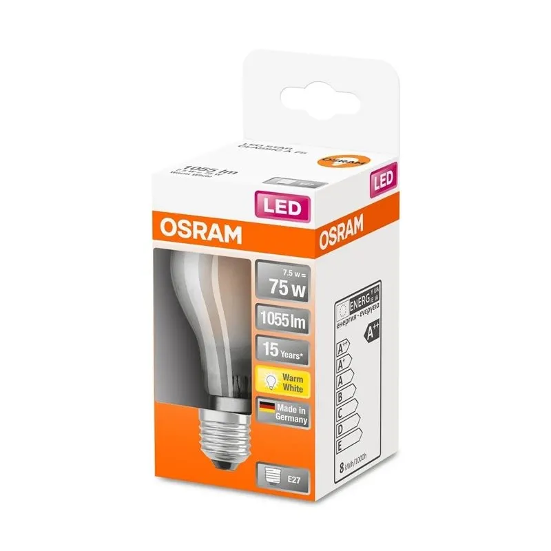 Spuldze Osram LED, A60, 2700 °K, E27, 7.5 W, 1055 lm
