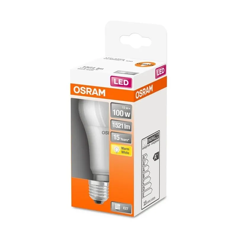 Lambipirn Osram LED, A60, 2700 °K, E27, 13 W, 1521 lm