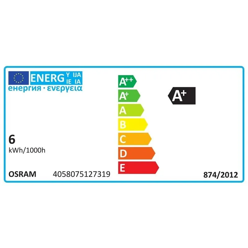 Lemputė Osram LED, A60, 2700 °K, E27, 5.5 W, 470 lm