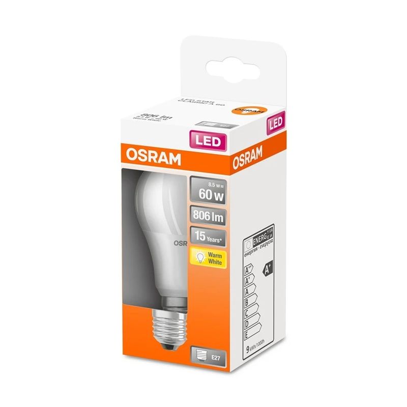 Lampa led a60 8.5w e27 2700k 806lm pl-ma