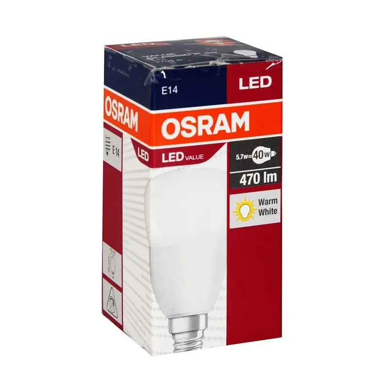 Lemputė Osram LED, P40, 2700 °K, E14, 5 W, 470 lm