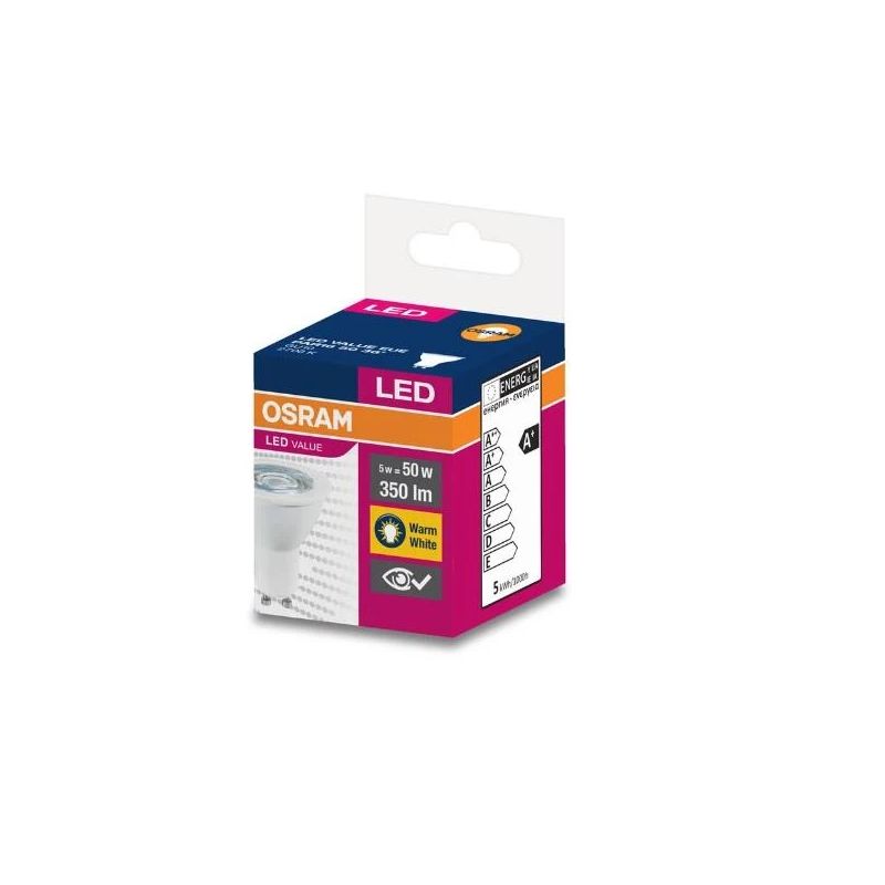 Spuldze LED Osram Value PAR16 5W. GU10. 2700K. 350lm