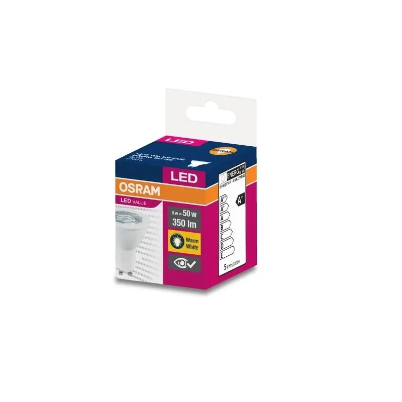 Spuldze Osram Maināma LED spuldze, MR16, 2700 °K, GU10, 5 W, 350 lm