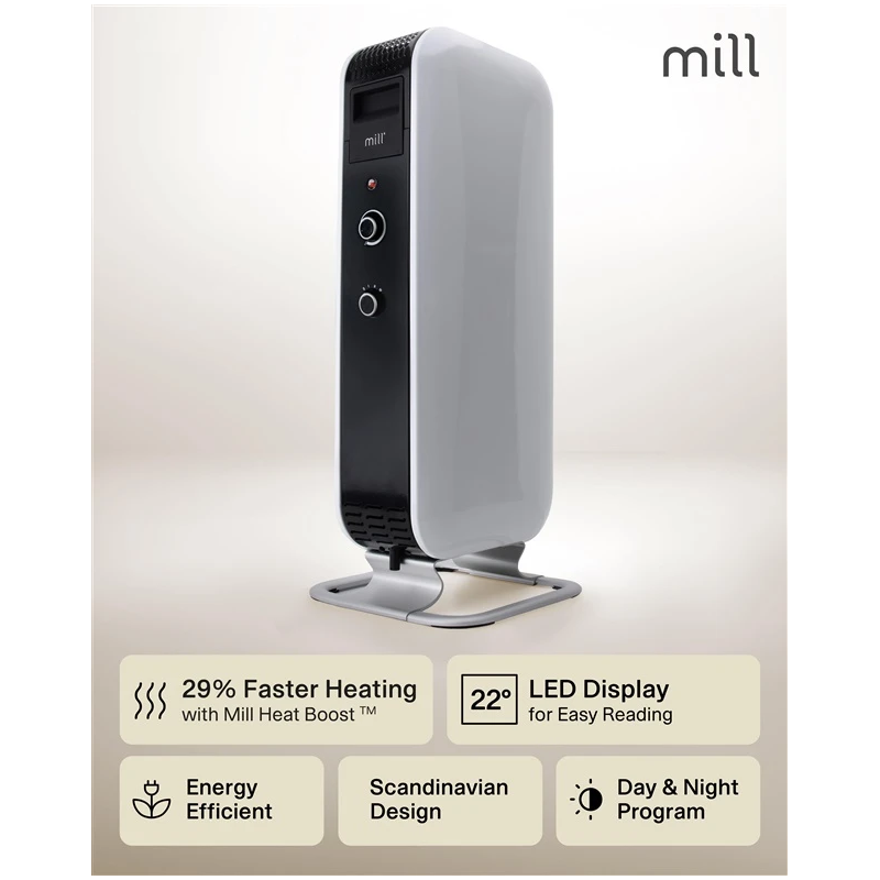 Eļļas radiators ab-h1000mec 1kw mill