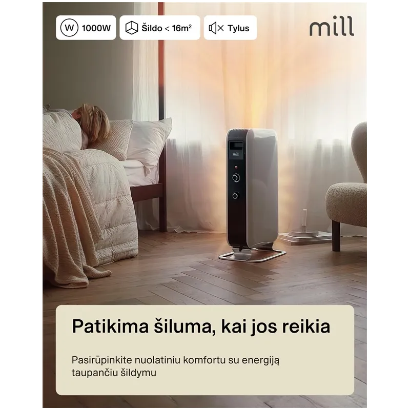 Õlikütteseade Mill AB-H1000MEC, 1000 W