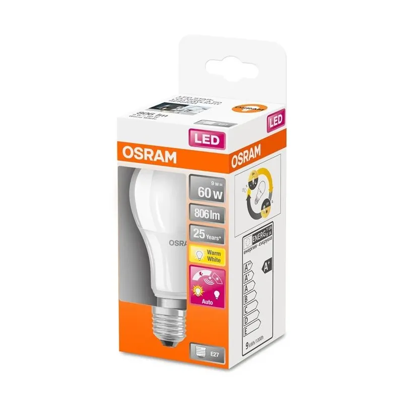 Spuldze Osram LED, A60, 2700 °K, E27, 9 W, 806 lm